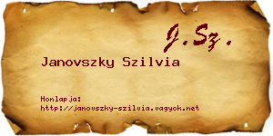 Janovszky Szilvia névjegykártya