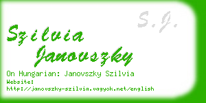 szilvia janovszky business card